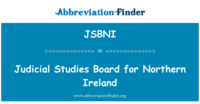 JSBNI: Conseil des études judiciaires pour l'Irlande du Nord