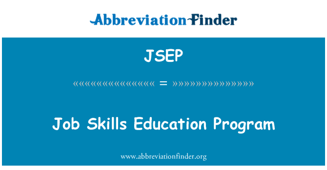 JSEP: Programma di formazione di lavoro competenze