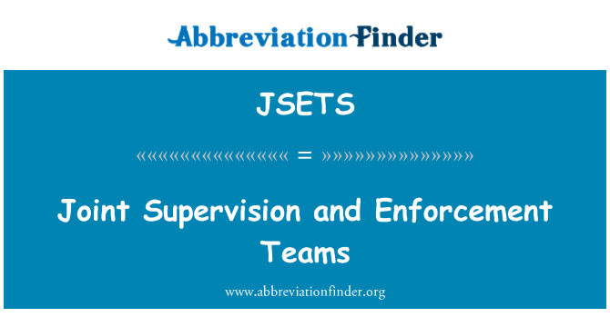 JSETS: Supervision conjointe et équipes