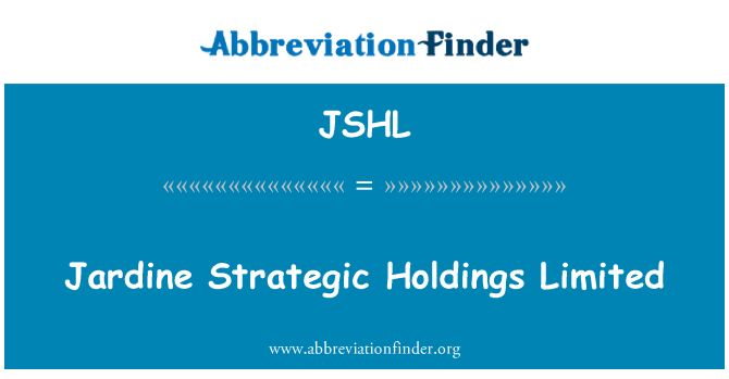 JSHL: Jardine στρατηγικό Holdings Limited