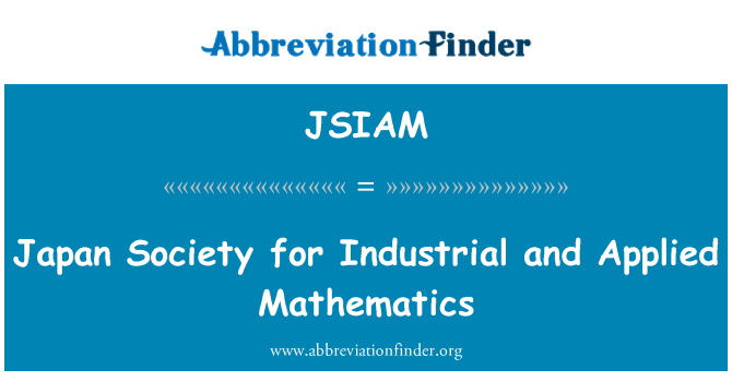 JSIAM: Sosyete Japon pou endistriyèl aplike matematik