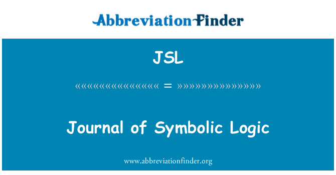 JSL: Jurnal de simbolic logica