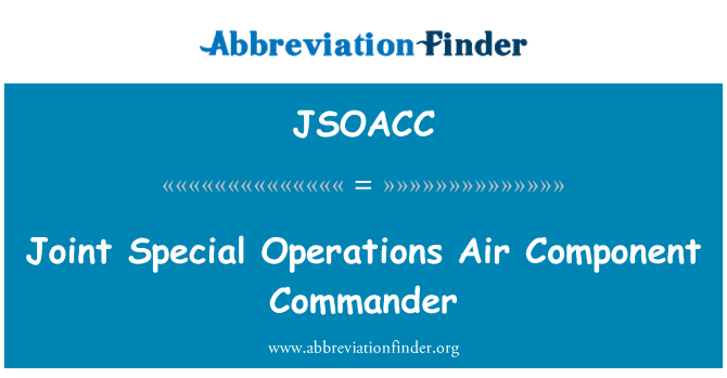 JSOACC: 합동 특수 작전 공기 구성 요소 지휘관