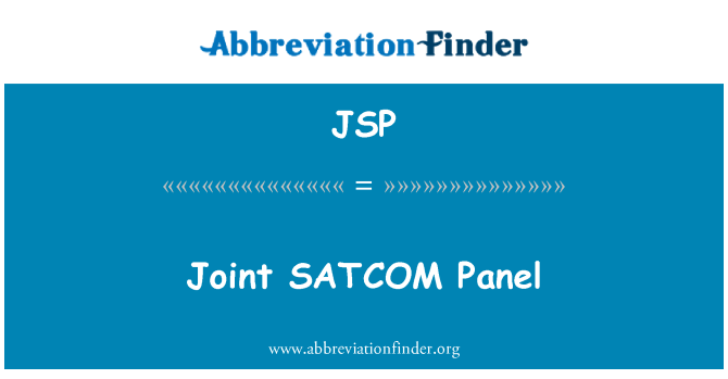 JSP: SATCOM conjunto painel