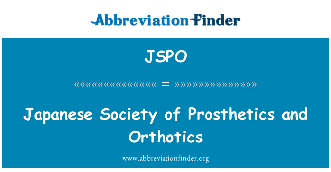 JSPO: Masyarakat Jepang Prosthetics dan Orthotics