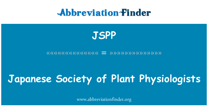 JSPP: Sosyete a Plant Physiologists