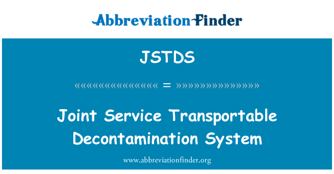 JSTDS: Sistema de descontaminação transportáveis de serviço conjunta