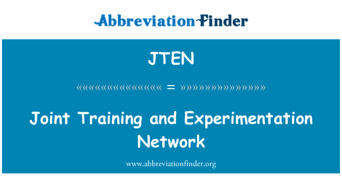 JTEN: Společný výcvik a experimentování síť