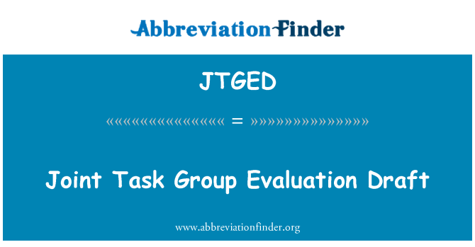 JTGED: Progetto di valutazione Joint Task Group