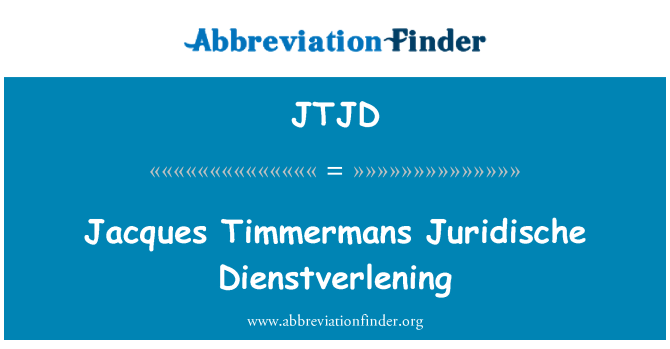 JTJD: 雅克 · 曼斯 — Dienstverlening