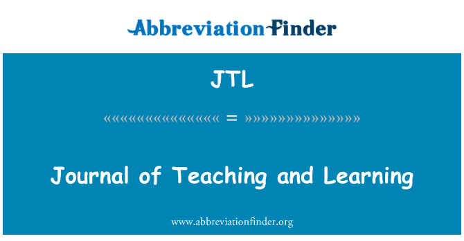 JTL: สมุดรายวัน การสอนการเรียนรู้