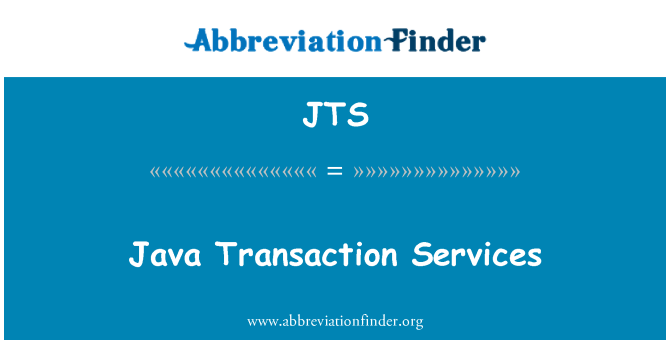 JTS: Java transakční služby