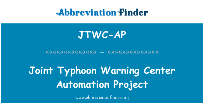 JTWC-AP: ศูนย์เตือนภัยไต้ฝุ่นร่วมงานโครงการ