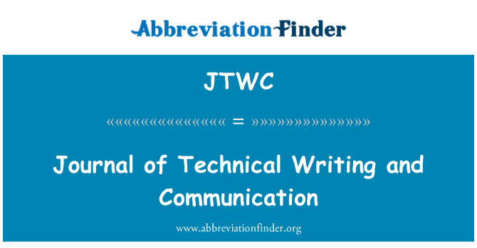 JTWC: Journal of Technical Writing and Communication