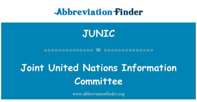 JUNIC: Joint United Nations Information Committee