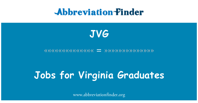 JVG: バージニア州の卒業生のための仕事