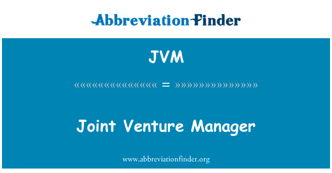 JVM: Ühisettevõtte Manager