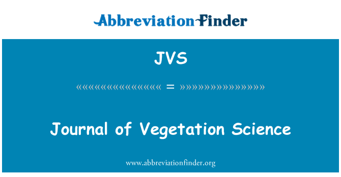 JVS: Journal of Vegetation Science