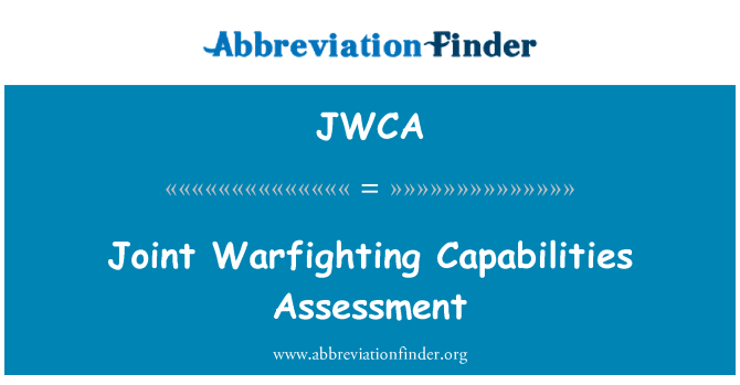 JWCA: Penilaian kemampuan Warfighting bersama
