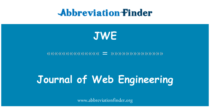 JWE: Журнал Web инженерных