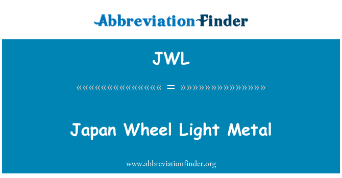 JWL: Japonsko kolo lehký kov
