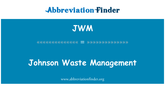 JWM: Johnson odpadového hospodářství
