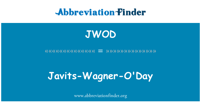 JWOD: Javits-Wagner-O'Day