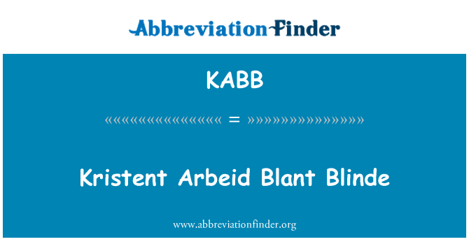 KABB: Kristent Arbeid Blant Blinde