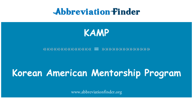 KAMP: Koreai-amerikai mentori Program