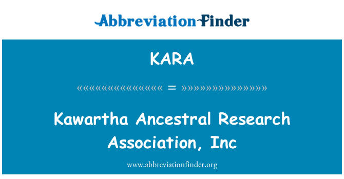 KARA: Kawartha zansèt rechèch asosyasyon, Inc