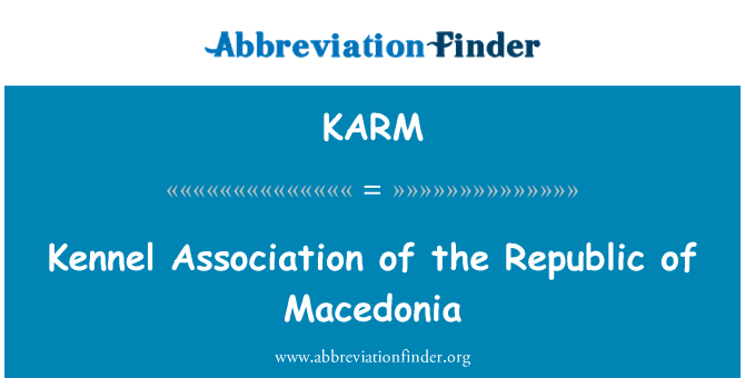 KARM: Kennel Association of the Republic of Macedonia