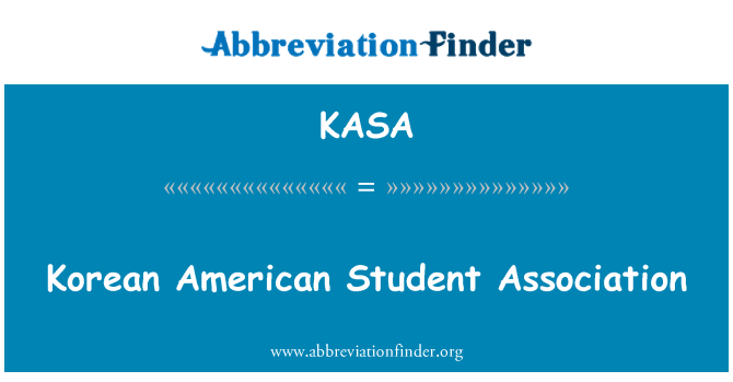 KASA: Κορεατική αμερικανική Φοιτητικός Σύλλογος