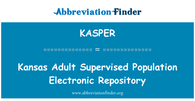 KASPER: Kansas volwassene begeleid bevolking elektronische Repository