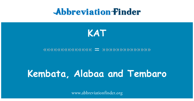 KAT: Kembata, Alabaa ja Tembaro