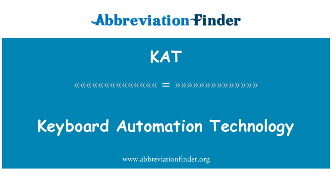 KAT: Technologie d'automatisation clavier