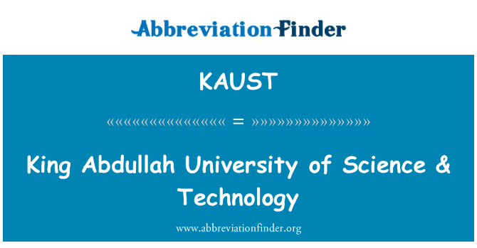 KAUST: King Abdullah University of Science & Technologie