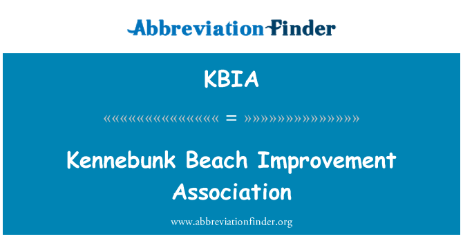 KBIA: Kennebunk Beach ühistule