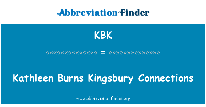 KBK: 캐슬 린 번즈 Kingsbury 연결