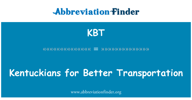KBT: Folk for bedre transport
