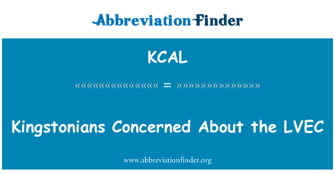 KCAL: Kingstonians LVEC 表示关注