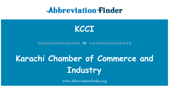 KCCI: Karachi chanm komès ak endistri