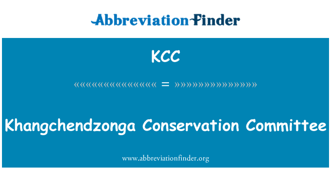 KCC: Khangchendzonga Conservation Committee