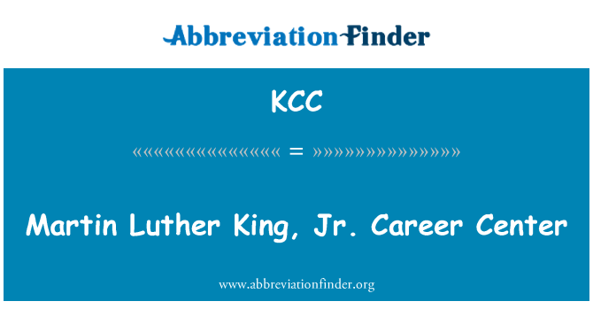 KCC: Martin Luther King, wedi gyrfa Center