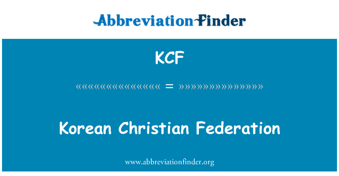 KCF: Kórejský kresťanskej federácie