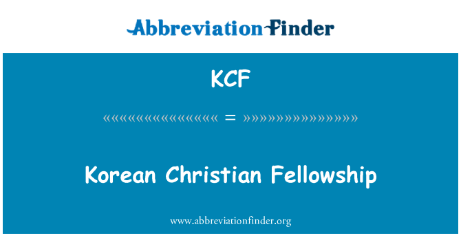 KCF: Korean Christian Fellowship
