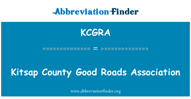 KCGRA: Kitsap County gode veje Association