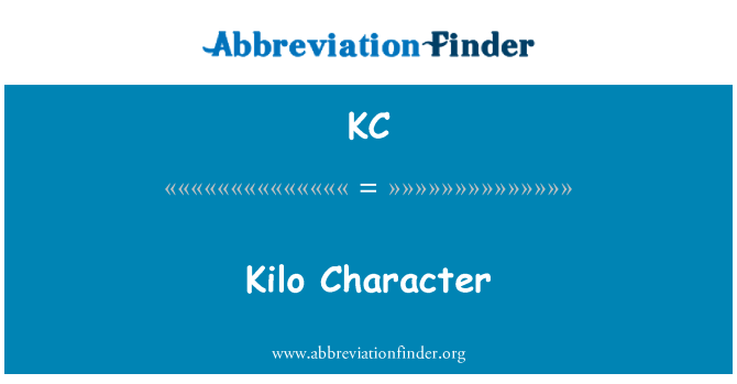 KC: Karaktè kilo