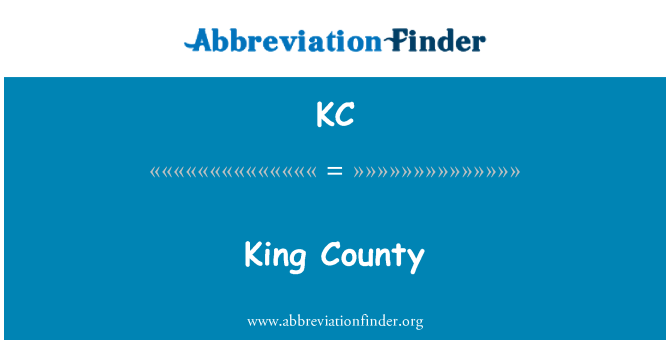 KC: King County