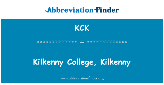 KCK: Kilkenny College, Kilkenny