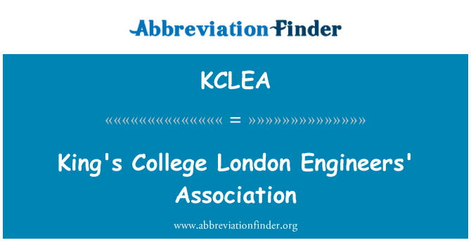 KCLEA: King's College London Épületgépészek Szövetsége